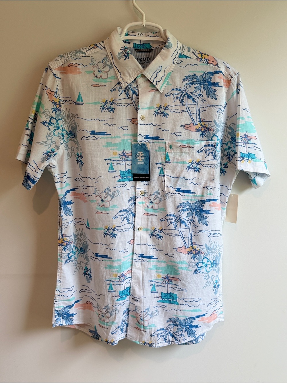 Izod Saltwater Hawaiian Shirt‎